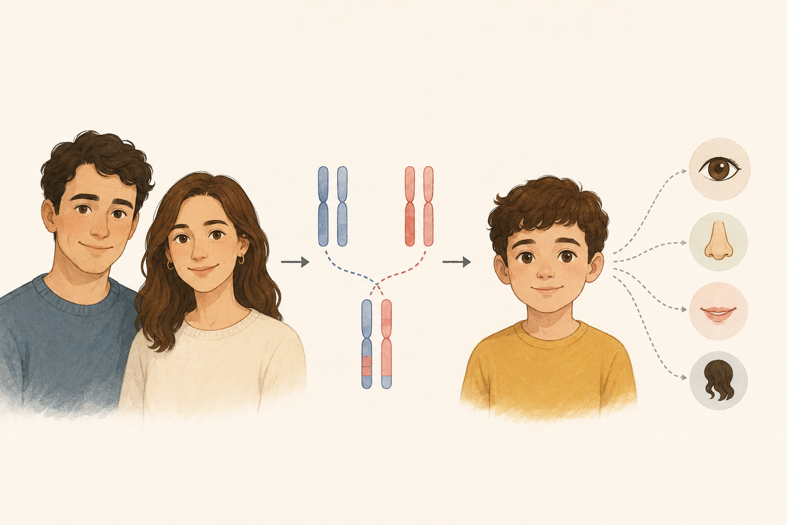 How DNA is inherited from parents to children