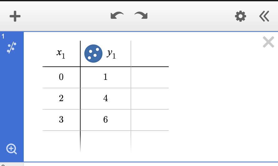 Add the values to the table