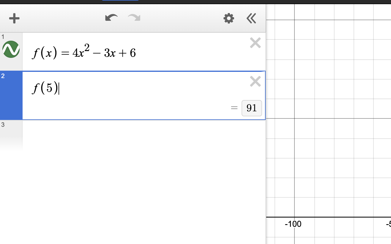 Evaluating functions directly